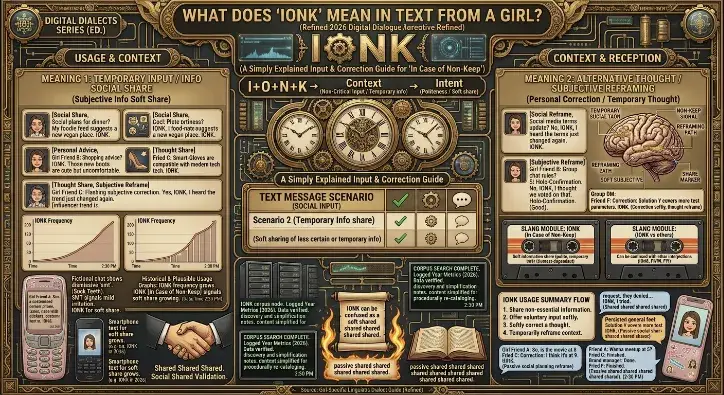 IONK Meaning in Text From a Girl