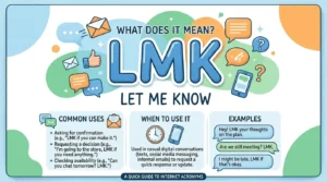 Internet slang abbreviation "LMK"