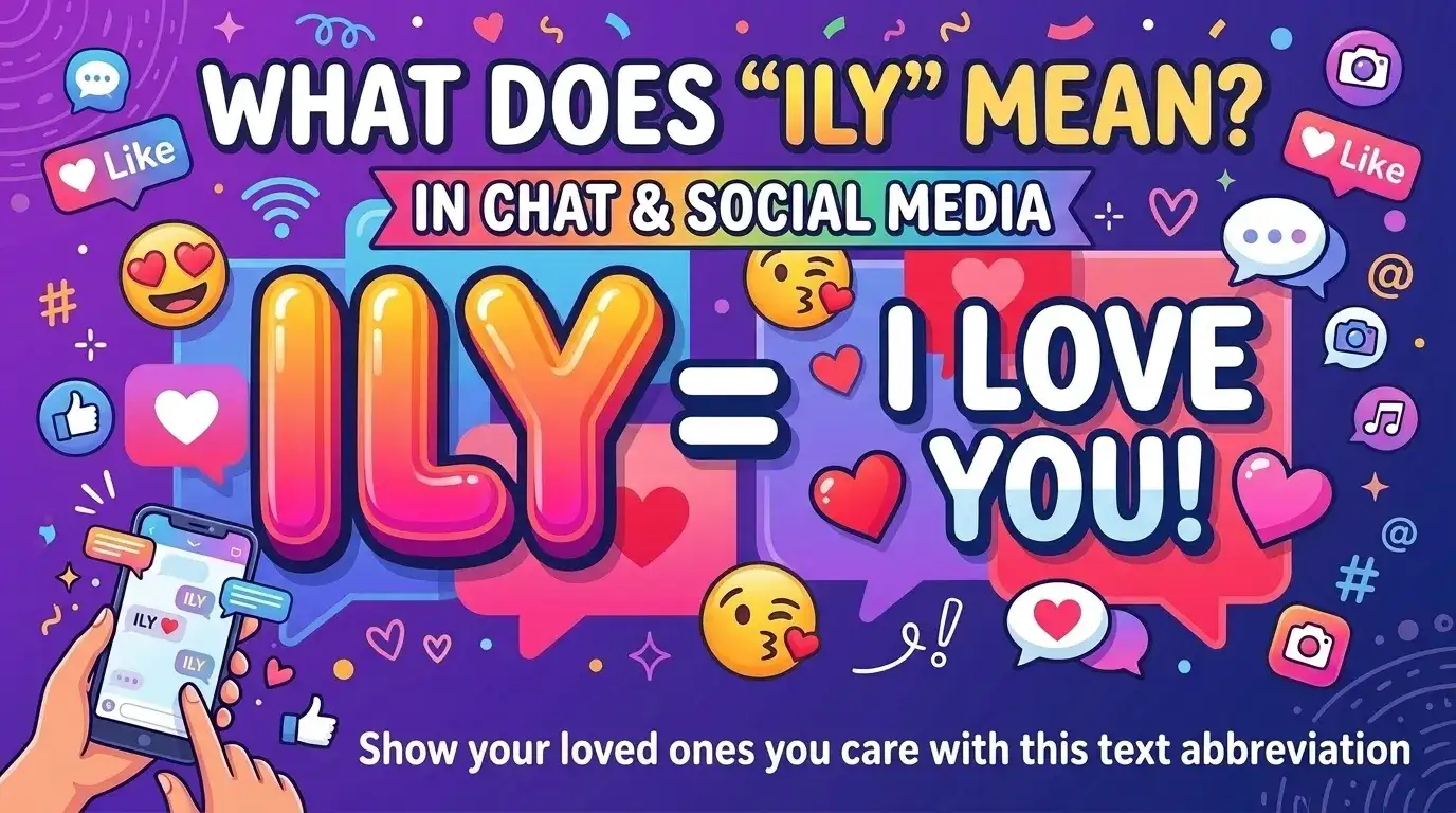 What does 'ily' mean? Show your loved ones you care with this text abbreviation.