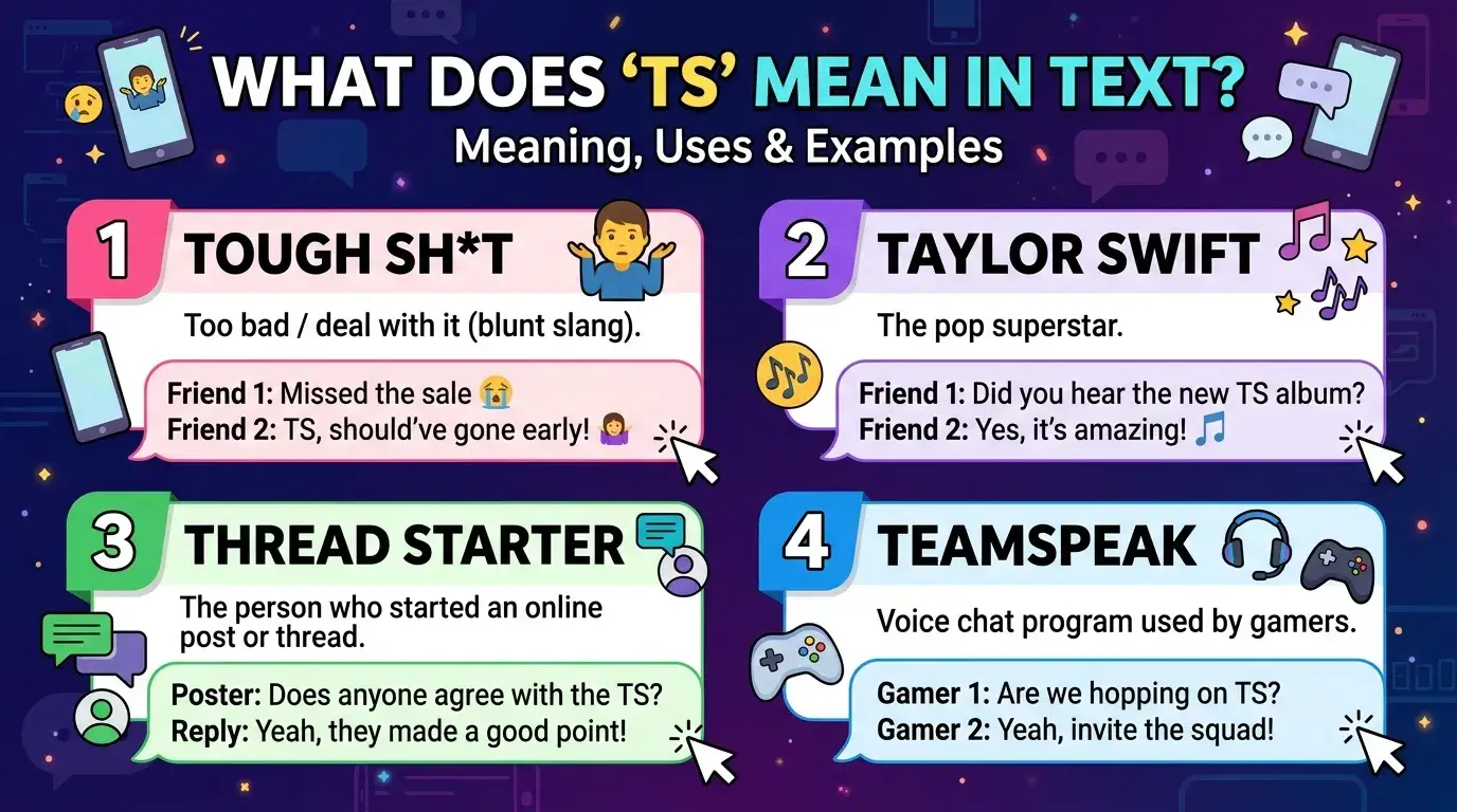 What Does “TS” Mean in Text? Meaning, Uses & Examples
